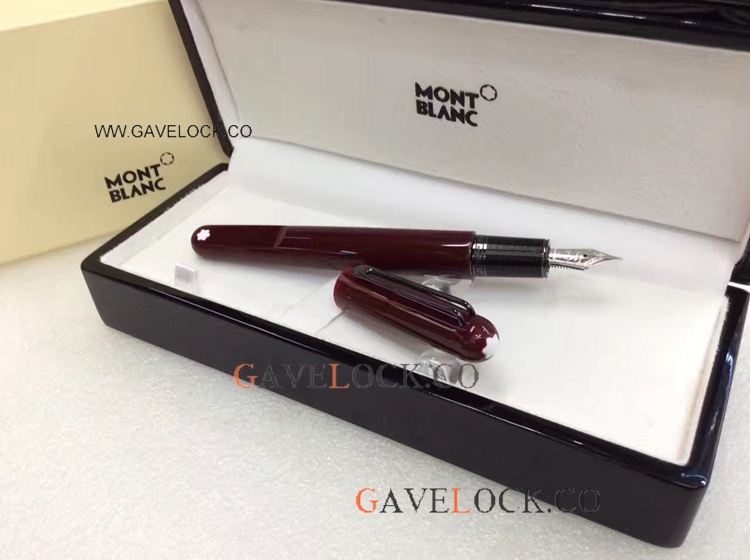 AAA Grade Fake Monte blanc Fountain Pens M Marc Newson Red Black Clip Pen